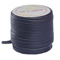 DreamNGet 3x2mm Genuine Vegetable Tanned Black Color Leather String Cord 10m (10.93 Yards) Flat Lace