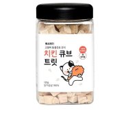 뽀시래기 고양이 동결건조 간식 큐브 트릿  치킨  4개