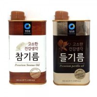 청정원 고소한 들기름 참기름 국산 350ml