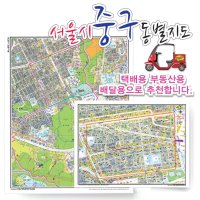 서울시 중구 동별 도로명 지도 75cmx 60cm 코팅 SE  도로명지도  명동