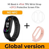 miband 6 nfc 스마트 팔찌 피트니스 팔찌 amoled 혈액 산소 심박수 방수 다국어 스마트 밴드 m6  gnadpink(nfc 없음)