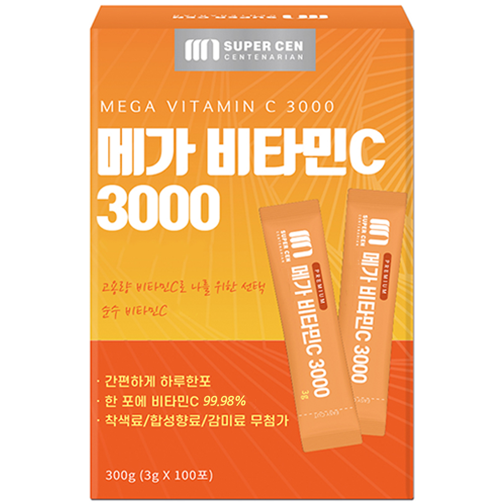 메가 <b>비타민C</b> 3000 3g x 100포