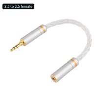 AUX선 옥스 스피커연결 HIFI 밸런스 오디오 변환 케이블 수 2.5mm-3.5mm 4.4mm 암 이어폰 와이어 라인  03 3.5 to 2.5 female  [03] 3.5 t