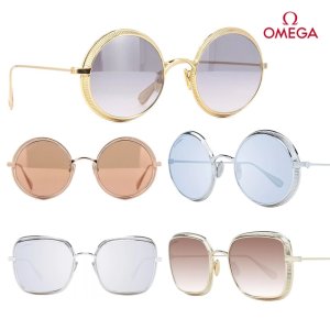오메가 선글라스 6종 남자 여자 명품 라운드 스퀘어 메탈 자이스 렌즈 ZEISS Lenses OM0016-0017