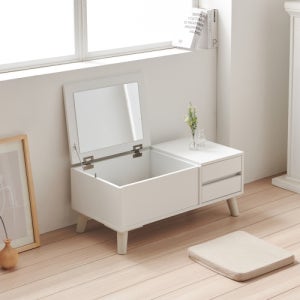 데코라인 산타나 화이트 미니 좌식 화장대 800