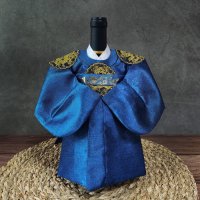 한국민예 고급 전통공예소품 한복 와인커버 예단주커버 술병주머니  진청