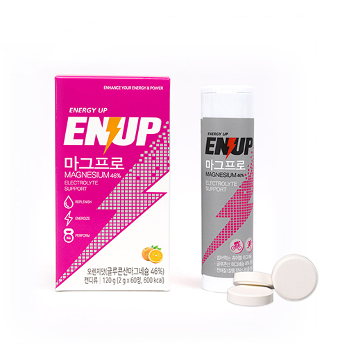 엔업(ENUP) <b>근육경련</b>예방 에너지생성 츄어블 스포츠 마그네슘 마그프로  60정  1개