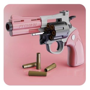 탄피 배출 권총 여성 ZP5 리볼버 핸드건 소프트 총알