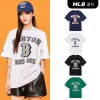 MLB MLB 바시티 오버핏 반팔 티셔츠