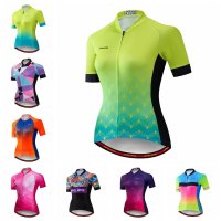 여성용 사이클링 저지 MTB 탑 Maillot 여름 레이싱 로드 산악 자전거 셔츠 여성용 라이딩 의류 반팔