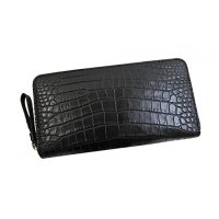 Luxury kimono store Long wallet one -piece leather center crocodile wallet is also on the inside o