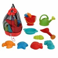 Hape Beach Essential 세트 2 모래 장난감 팩 메시 백