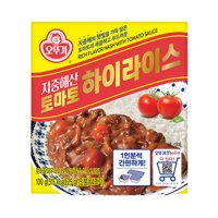 오뚜기 전자레인지 지중해산 토마토 하이라이스 고형 간편식 자취요리 100G 6세트