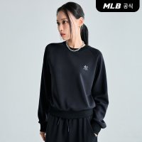 MLB 여성 베이직 애슬레저 스몰로고 크롭 맨투맨 NY