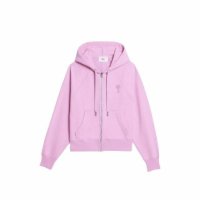 아미 AMI 남성 스몰 하트 로고 래글런 집업 후드 - SMALL HEART LOGO RAGLAN ZIPUP HOODIE USW404747663