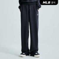 MLB 여성 베이직 애슬레저 스몰로고 세미 와이드 트레이닝팬츠 NY