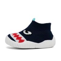 Mashand Baby Shoes 남아용 스니커즈 발 모양 디자인 슬리퍼 미끄럼 방지 고무 밑창 BlueShark