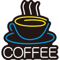 가게 커피 간판 네온 사인 카페 coffee led