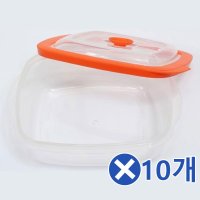 전자렌지라면용기 내열유리용기 사각 전자레인지 용기 1000mlx 10개 간단 요리 계란찜