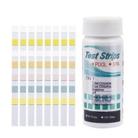 Swimming Pool Test Kit 7-in-1 Test Strips for Hardness Chlorine Bromine pH Acid A0KF