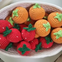 반려동물 뜨개 귤 , 딸기 삑삑이 장난감, 얀츄마이펫