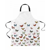 Butterfly Repeat White Apron Waterproof Anti-Oil Sleeveless Useful Things for Kitchen Gown Men Women