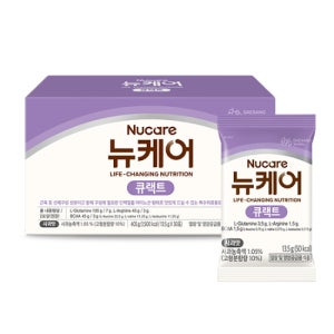 [본사공식몰] 뉴케어 큐랙트 405g 30포 단백질 아미노산 보충 욕창 화상 환자 아르지닌 아르기닌 글루타민 BCAA 콜라겐 체단백 합성