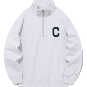 [커버낫] C 로고 하프 집업 맨투맨 헤더 그레이 CO2303CR13HG