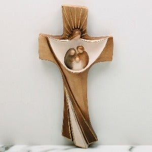 N4 빛 성가정 십자가 나무벽고상 24 (이태리수입) 천주교 성물