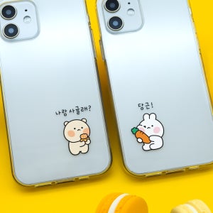 곰돌찡 토끼찡 커플 젤리 폰케이스 2탄 4종/아이폰17, 윰쓰샵 폰케이스