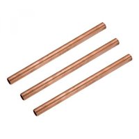 Sourcing map copper round tube 100 mm/200 mm/300 mm length, hollow, straight tube, 3 pieces