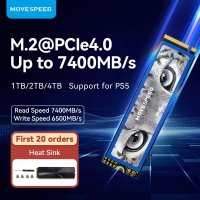 MOVESPEED SSD NVMe M2 1TB 2TB 4TB 7400MB/s Internal Solid State Drive Disk for PS5 M.2 PICe 4.0x4 SS