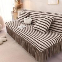 Thickened Seersucker Full Covered Solid Color Sofa Mattress Cover Elastic All-Inclusive Simple Armre