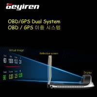 Geyiren-C3 OBD2 GPS 자동차 HUD 블루투스 연결 네비게이션 헤드 업 디스플레이 과속 경보 모든 차량용 속  01 C3