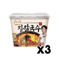 삼립 하이면 장칼국수 즉석용기큰컵 206g x 3개