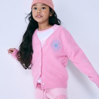 마르디 메크르디 레쁘띠 KIDS CASHMERE BLENDED CARDIGAN V NECK PEONY