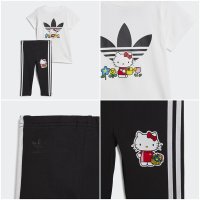 아디다스 아디다스키즈 V 아디다스키즈 TEE DRESS SET 반팔세트 상하복 유아복 트레이닝세트 셋업 베이비 돌선물 HUK II0855