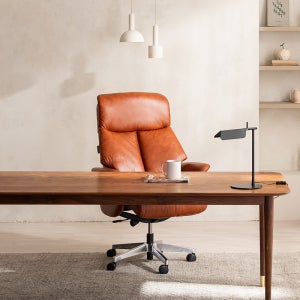 다우닝 알파 901 1인 전체 내추럴가죽 오피스 리클라이너