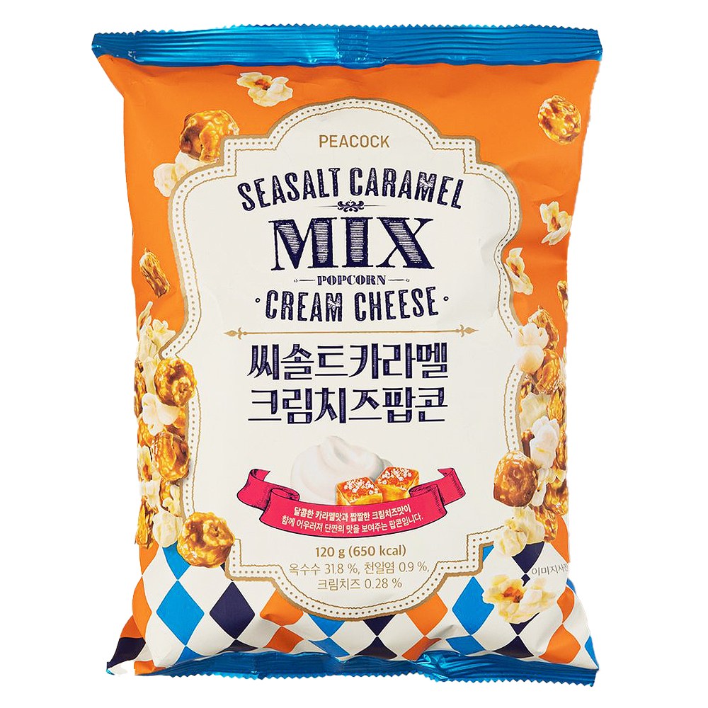 PEACOCK 씨솔트 카라멜 크림 치즈 팝콘