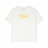 펜디 FENDI KIDS 펜디키즈 로고 반팔 티셔츠 JUI1377AJ