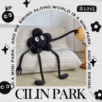 CILIN PARK 깜깜이 롱롱다리 꽃 쿠션 대형 인형