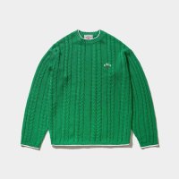 [에이카화이트] AECA CLOVER CROCHET KNIT-GREEN