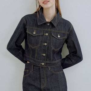 [로우사이클] 707 논페이드 크롭 데님 트러커 P0000001SC