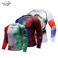 Men Compression Shirts 3d Anime Printed MMA Rashguard T-shirt Fitness Tights BJJ MMA T Shirts Rash