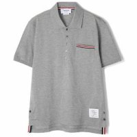 톰브라운 THOM BROWNE 23 RWB 포켓 트리밍 반팔 카라티 MJP022A 014