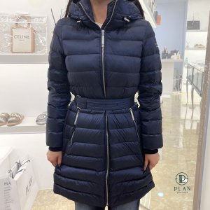 버버리 라임하우스 나일론 여성 후드 롱패딩 네이비 8036221