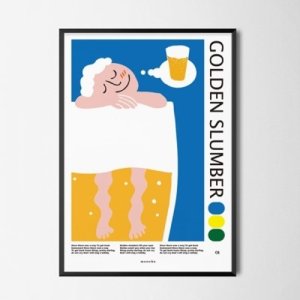 [기타]골든슬럼버2 M 유니크 인테리어 디자인 포스터 펍 맥주