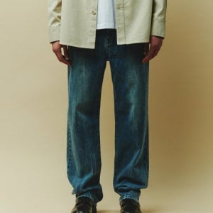 [플랙] 블리치 스트레이트 데님팬츠 M63 미드블루 PJTH5SZM635MI1