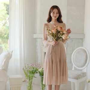 오드리 쉬폰 플리츠 원피스 Ⅲ