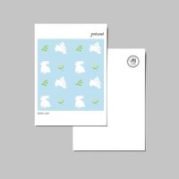 Petite rabbit in spring postcard 봄날의 토끼 엽서